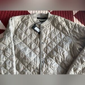 rag & bone Quilted Focus Liner Jacket- elephant grey L